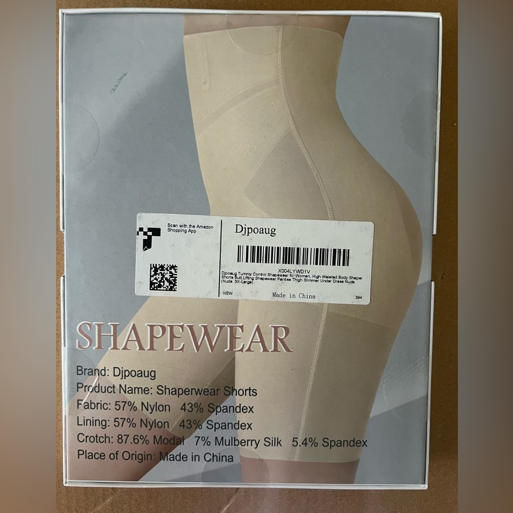 NIB Djpoaug Tummy Control Shapewear High Waisted Body Shaper Shorts Butt Lifüng